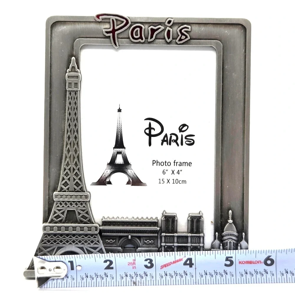 Paris Photo Frame French Souvenir Metal Frame Table Top Shelf Decor 4x6